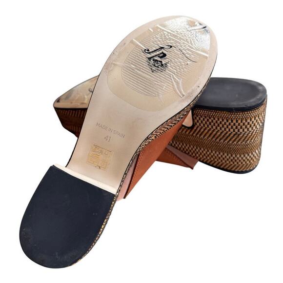 NWOB Free People Demi Platform Sandals Tan Leather Boho bohemian Size 41 / 10.5 - Picture 7 of 9